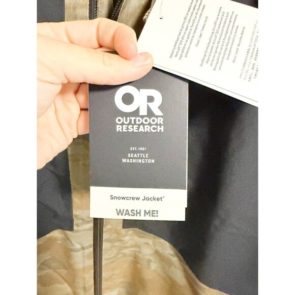 Outdoor Research Mens Snowcrew Jacket Full Zip Ranger Green Camo Black Size XL - Picture 5 of 7